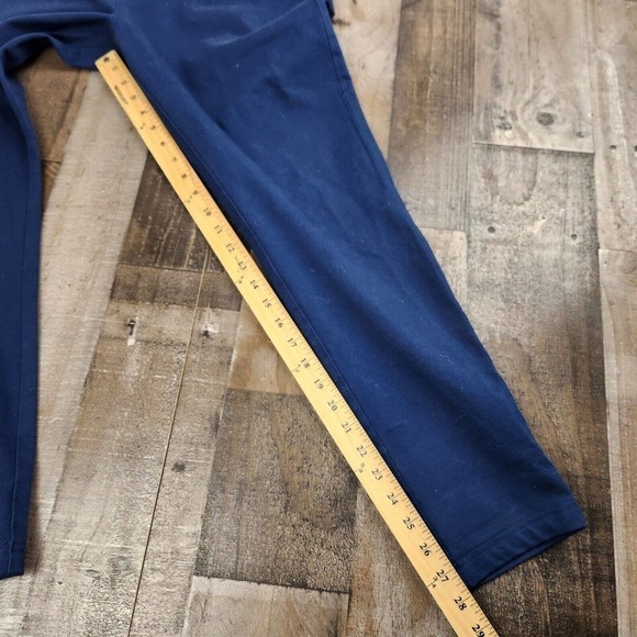Womens Under Armour size 14 Navy Blue Fitted Flat Front Woven Chino Pants - Picture 6 of 10